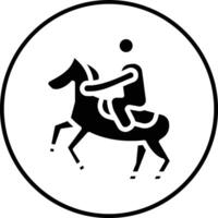cheval cavalier vecteur icône