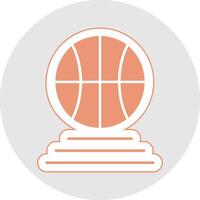basketball glyphe multicolore autocollant icône vecteur