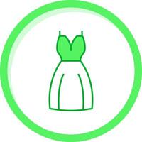 soir robe vert mélanger icône vecteur