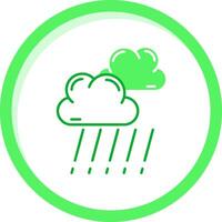 pluie vert mélanger icône vecteur
