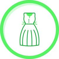 robe d'été vert mélanger icône vecteur