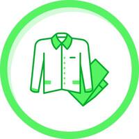 vêtements de nuit vert mélanger icône vecteur