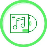 CD couverture vert mélanger icône vecteur