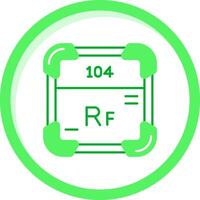 rutherfordium vert mélanger icône vecteur