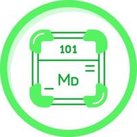 mendélévium vert mélanger icône vecteur