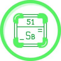 antimoine vert mélanger icône vecteur