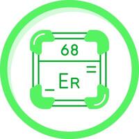 erbium vert mélanger icône vecteur