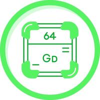 gadolinium vert mélanger icône vecteur