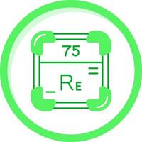 rhénium vert mélanger icône vecteur