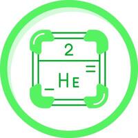 hélium vert mélanger icône vecteur
