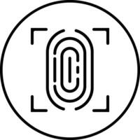 icône de vecteur de scanner d'empreintes digitales