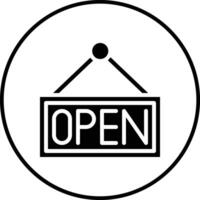ouvert magasin vecteur icône