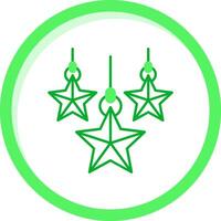 Noël étoile vert mélanger icône vecteur