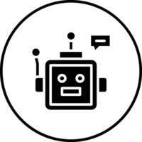 icône de vecteur de chat bot