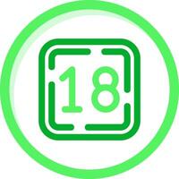 dix-huit vert mélanger icône vecteur