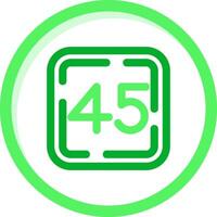 quarante cinq vert mélanger icône vecteur