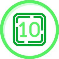 Dix vert mélanger icône vecteur
