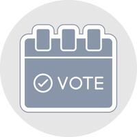 élections glyphe multicolore autocollant icône vecteur