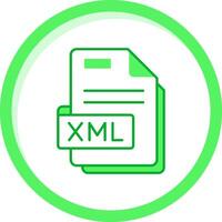 xml vert mélanger icône vecteur