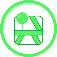 épingle vert mélanger icône vecteur