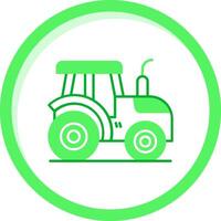 tracteur vert mélanger icône vecteur