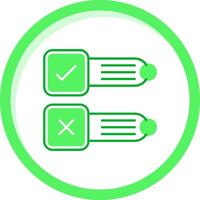 sondage vert mélanger icône vecteur