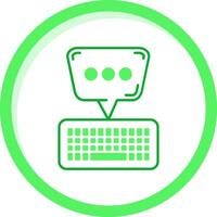 clavier vert mélanger icône vecteur