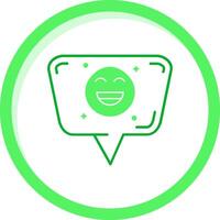 emoji vert mélanger icône vecteur