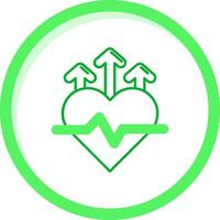 cœur taux vert mélanger icône vecteur