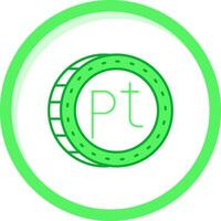 peseta vert mélanger icône vecteur