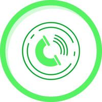 contact vert mélanger icône vecteur