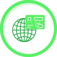 global vert mélanger icône vecteur