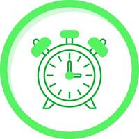 alarme l'horloge vert mélanger icône vecteur