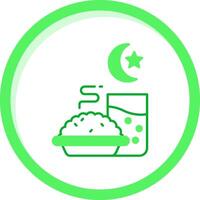 iftar vert mélanger icône vecteur