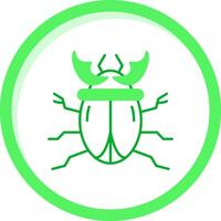 scarabée vert mélanger icône vecteur