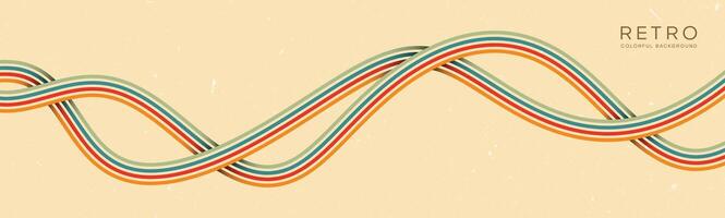 ondulé lignes Contexte dans rétro sensationnel style. vecteur des dossiers sont adapté pour mur fonds d'écran, voiture arches et textiles