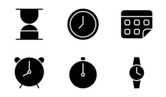 temps icône symbole vecteur modèle collection