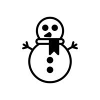 bonhomme de neige icône symbole vecteur modèle