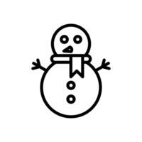 bonhomme de neige icône symbole vecteur modèle