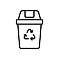 recyclage poubelle icône symbole vecteur modèle