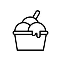 la glace crème tasse icône symbole vecteur modèle