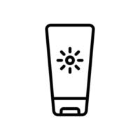 crème solaire icône symbole vecteur modèle