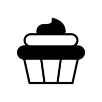 petit gâteau icône symbole vecteur modèle