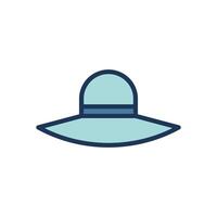 plage chapeau icône symbole vecteur modèle