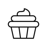 petit gâteau icône symbole vecteur modèle