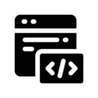 codage icône. vecteur glyphe icône pour votre site Internet, mobile, présentation, et logo conception.