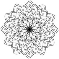 fleur mandala coloration page pour conception ou la créativité vecteur