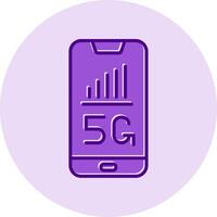 5g téléphone intelligent vecto icône vecteur