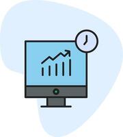 les stocks analytique vecto icône vecteur