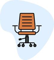 Bureau chaise vecto icône vecteur
